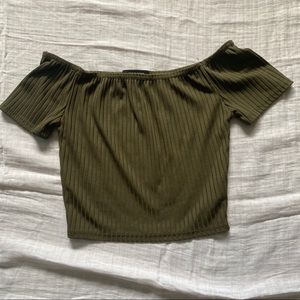 off the shoulder crop top